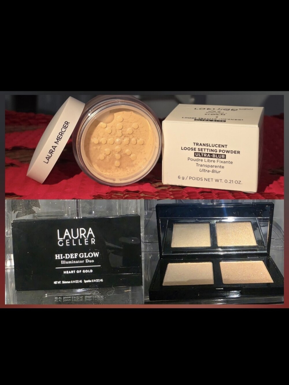 Laura Mercier Ultra-Blur Powder BNIB + Laura Geller Glow Duo Palette NEW